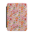 Personalized pumpkin latte Kindle Paperwhite case with custom name Sophia, front view