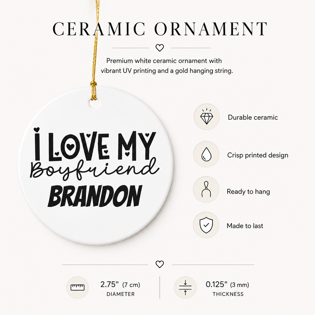 My First 4th of July personalised ceramic ornament spec sheet — 2.75 inch diameter UV printed design