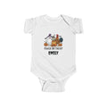 Personalised Chick or Treat Halloween baby bodysuit with chicken design and custom name