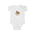 Personalised Halloween cute animals trick or treat baby bodysuit with watercolour characters and custom name