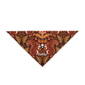 Personalised autumn squirrel folk art dog bandana with acorns oak leaves berries and custom pet name