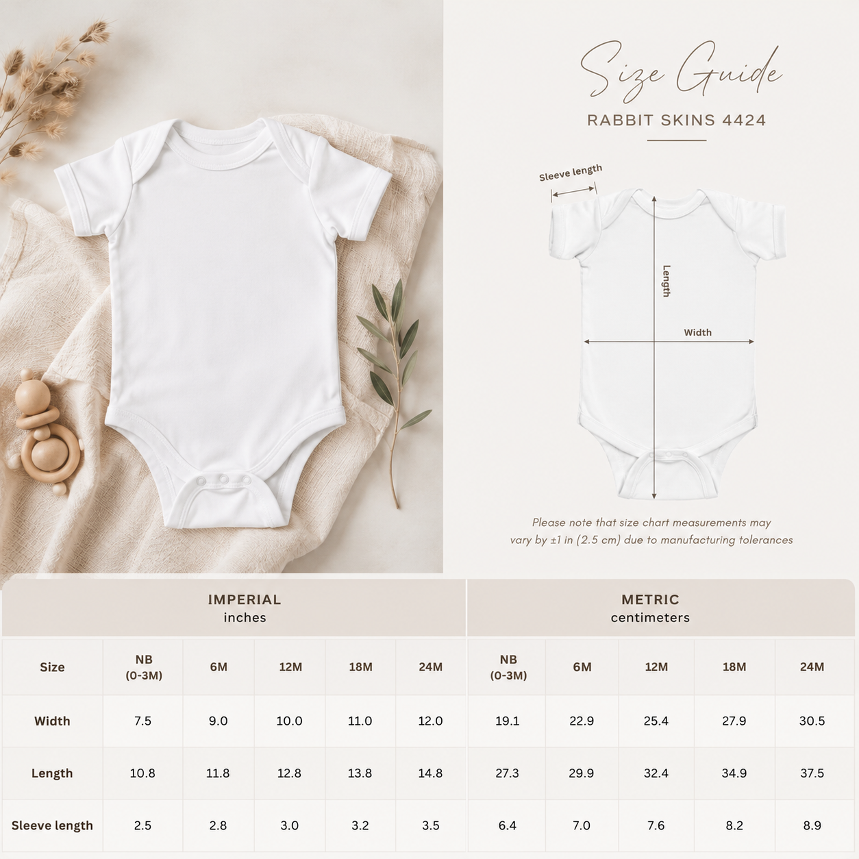 Summerween capybara bodysuit infographic — soft cotton snap closure personalised baby Halloween outfit